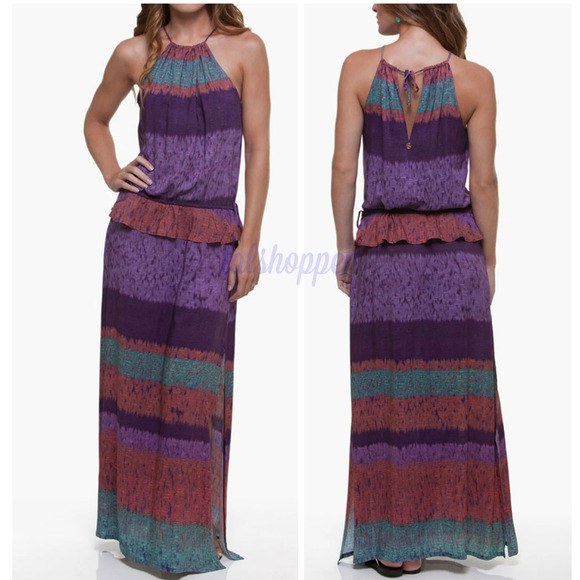 Vix | Acai Ceci Printed Halter Maxi Dress Swimsuit Coverup | Size Small - Picture 2 of 5